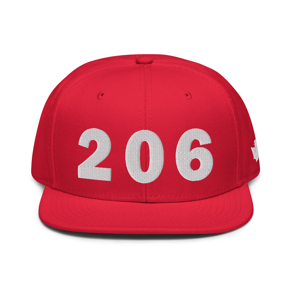 206 Area Code Snapback Hat
