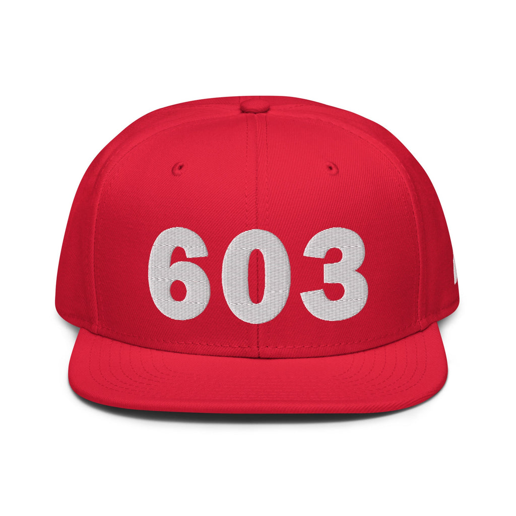 603 Area Code Snapback Hat