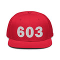 603 Area Code Snapback Hat