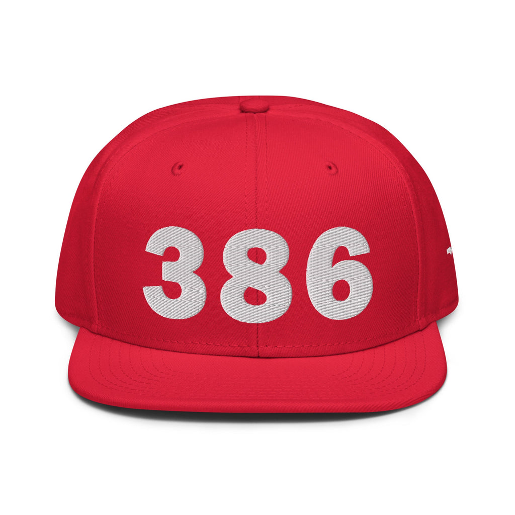 386 Area Code Snapback Hat