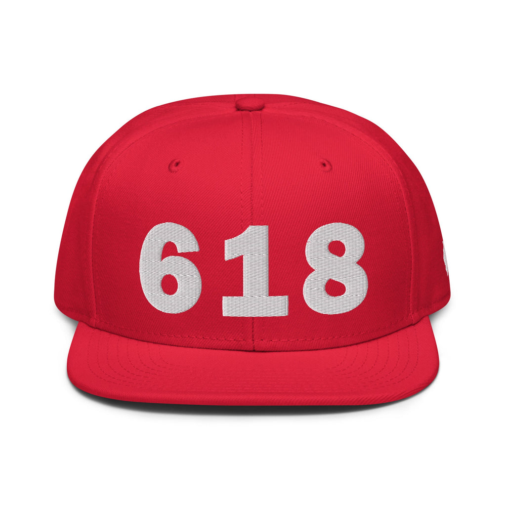 618 Area Code Snapback Hat
