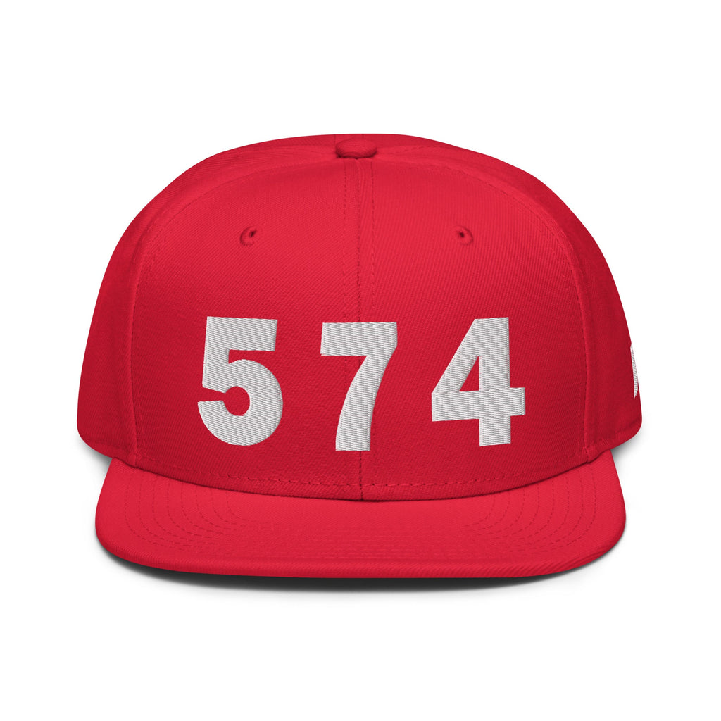 574 Area Code Snapback Hat