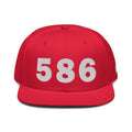 586 Area Code Snapback Hat