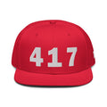417 Area Code Snapback Hat