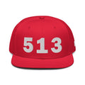 513 Area Code Snapback Hat