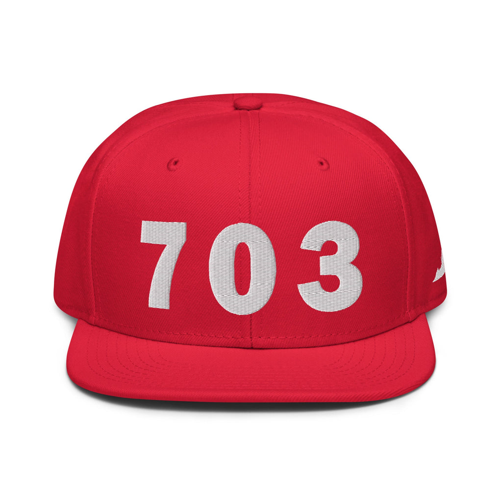 703 Area Code Snapback Hat