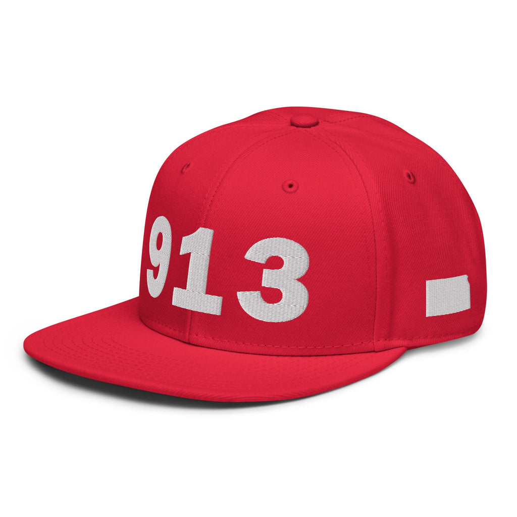 913 Area Code Snapback Hat