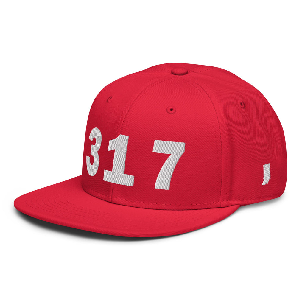 317 Area Code Snapback Hat