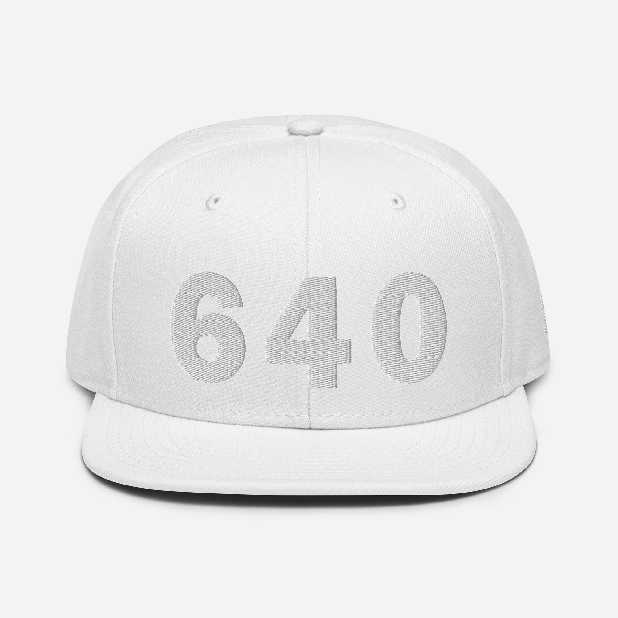 640 Area Code Snapback Hat