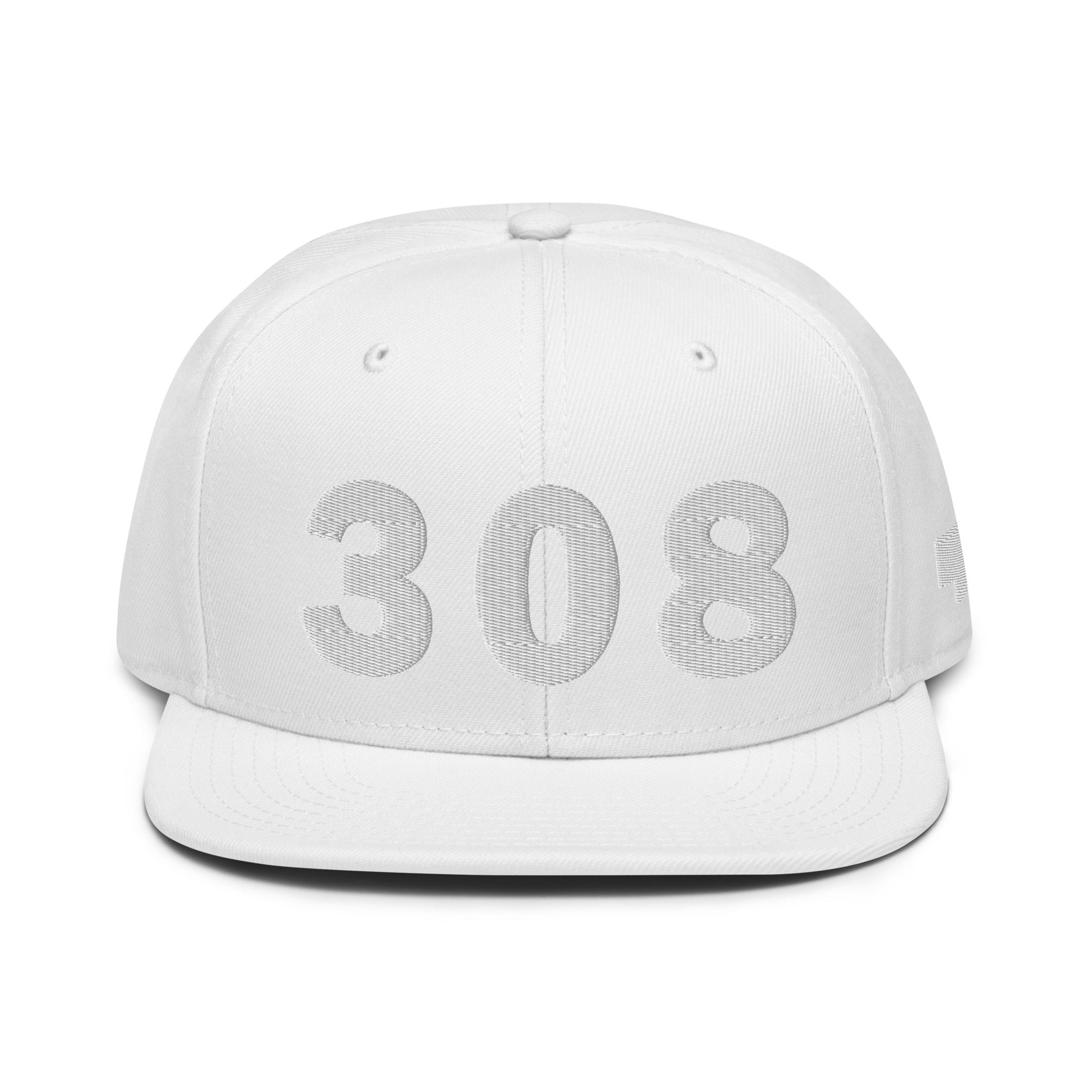308 Area Code Snapback Hat