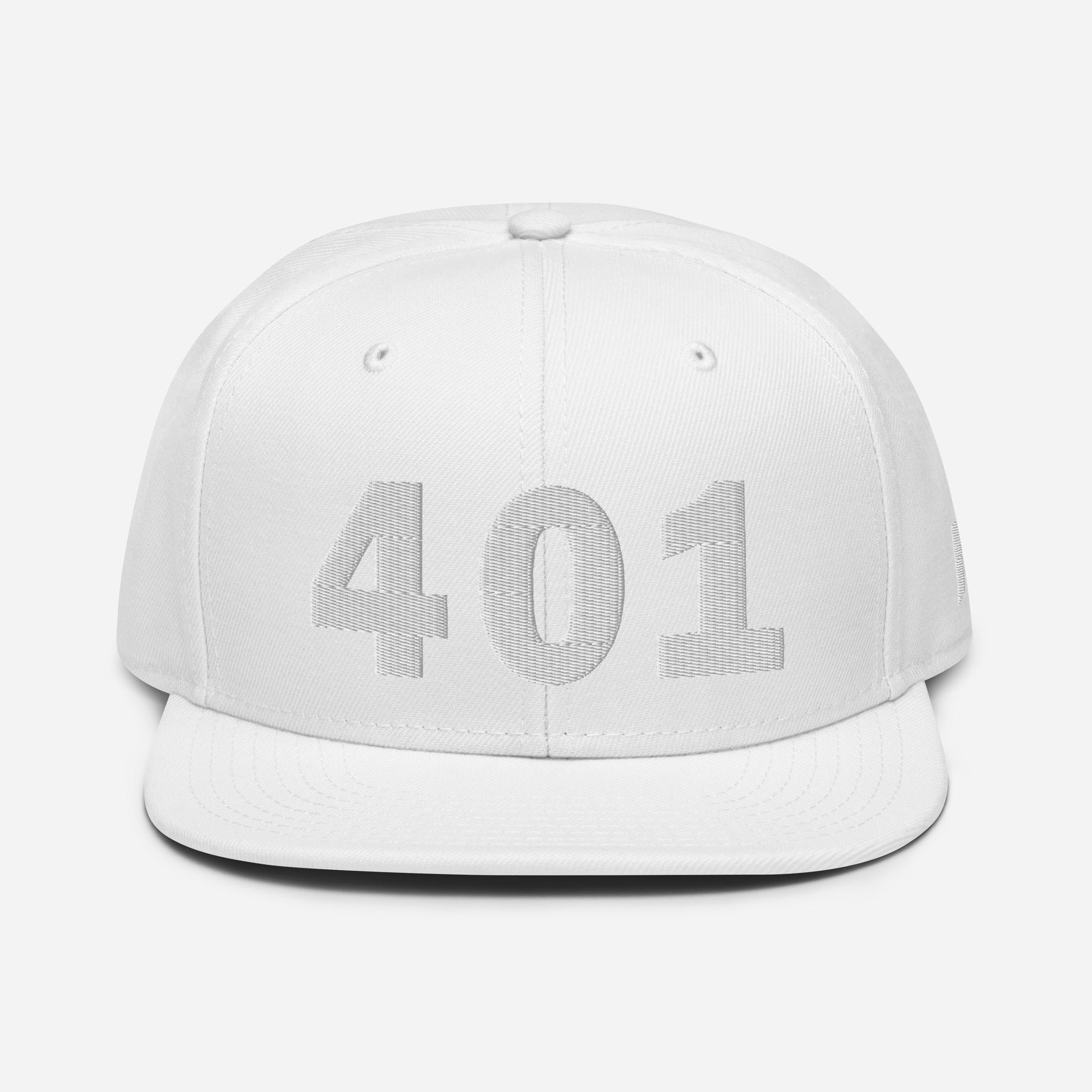 401 Area Code Snapback Hat