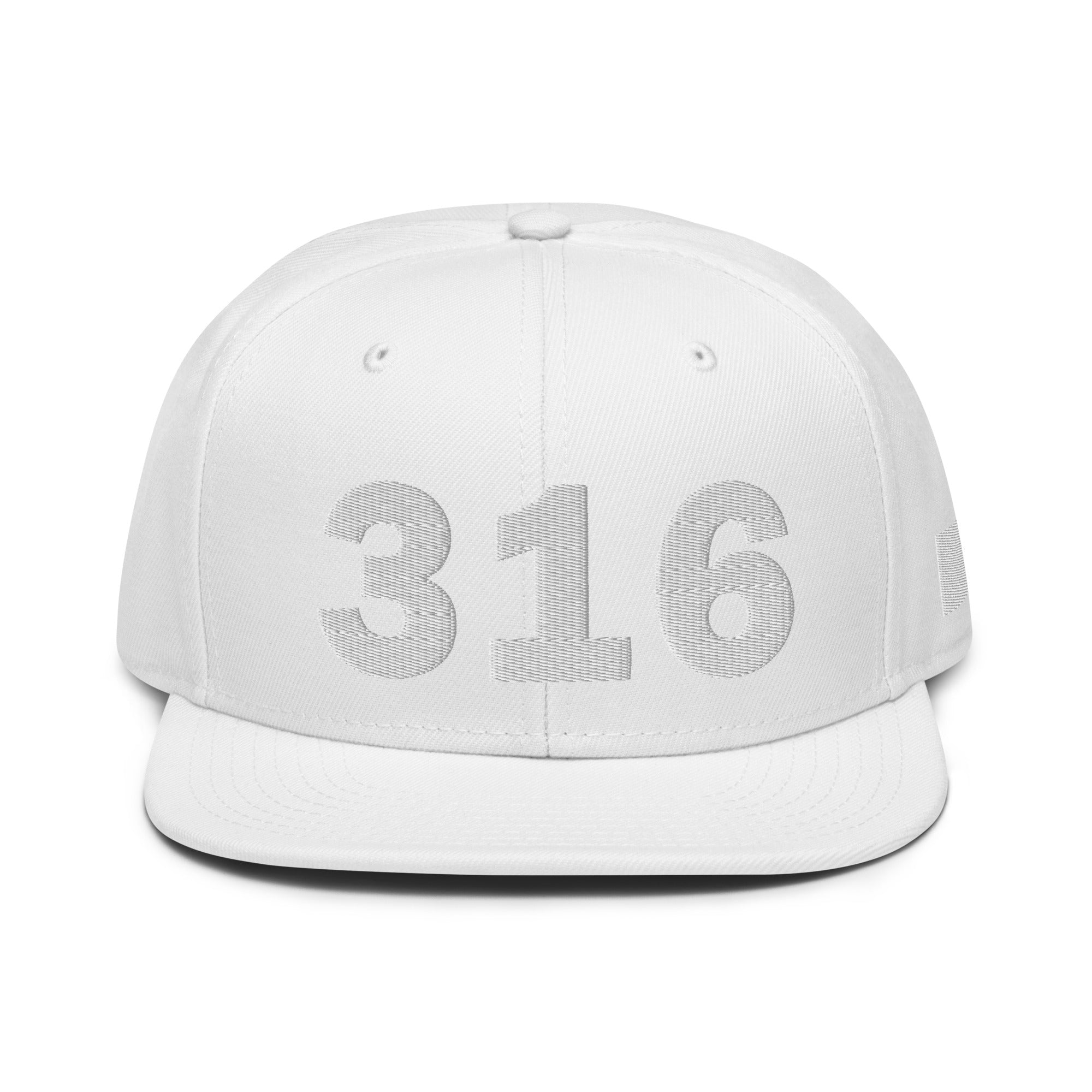316 Area Code Snapback Hat