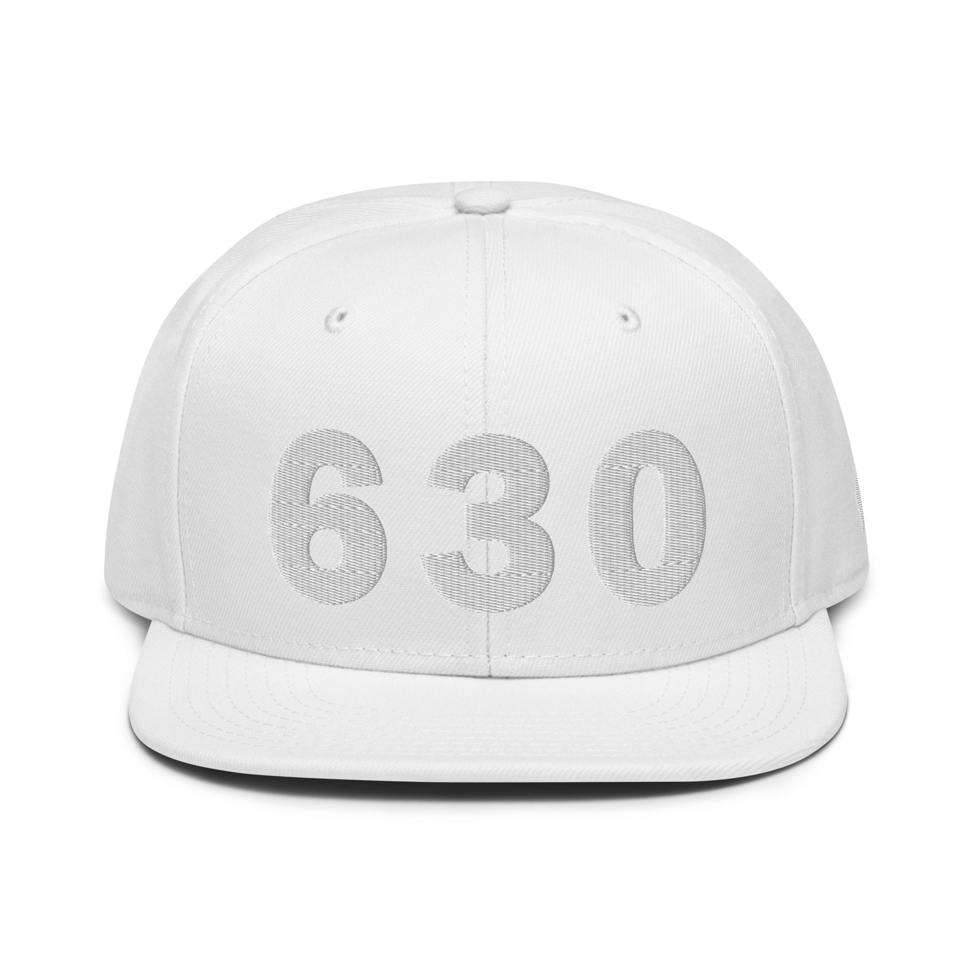 630 Area Code Snapback Hat