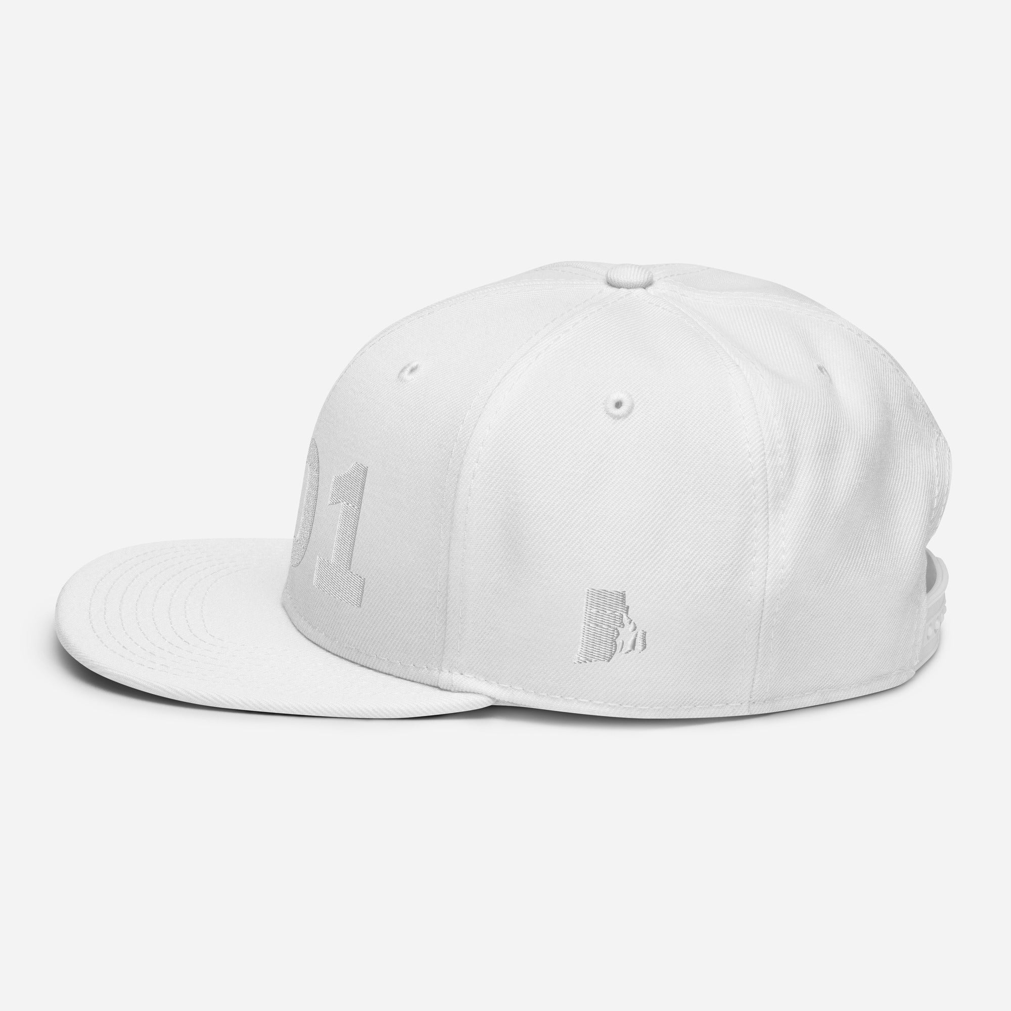 401 Area Code Snapback Hat