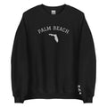 Palm Beach Florida Embroidered Crew Neck Sweatshirt