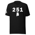 251 Area Code Unisex T Shirt