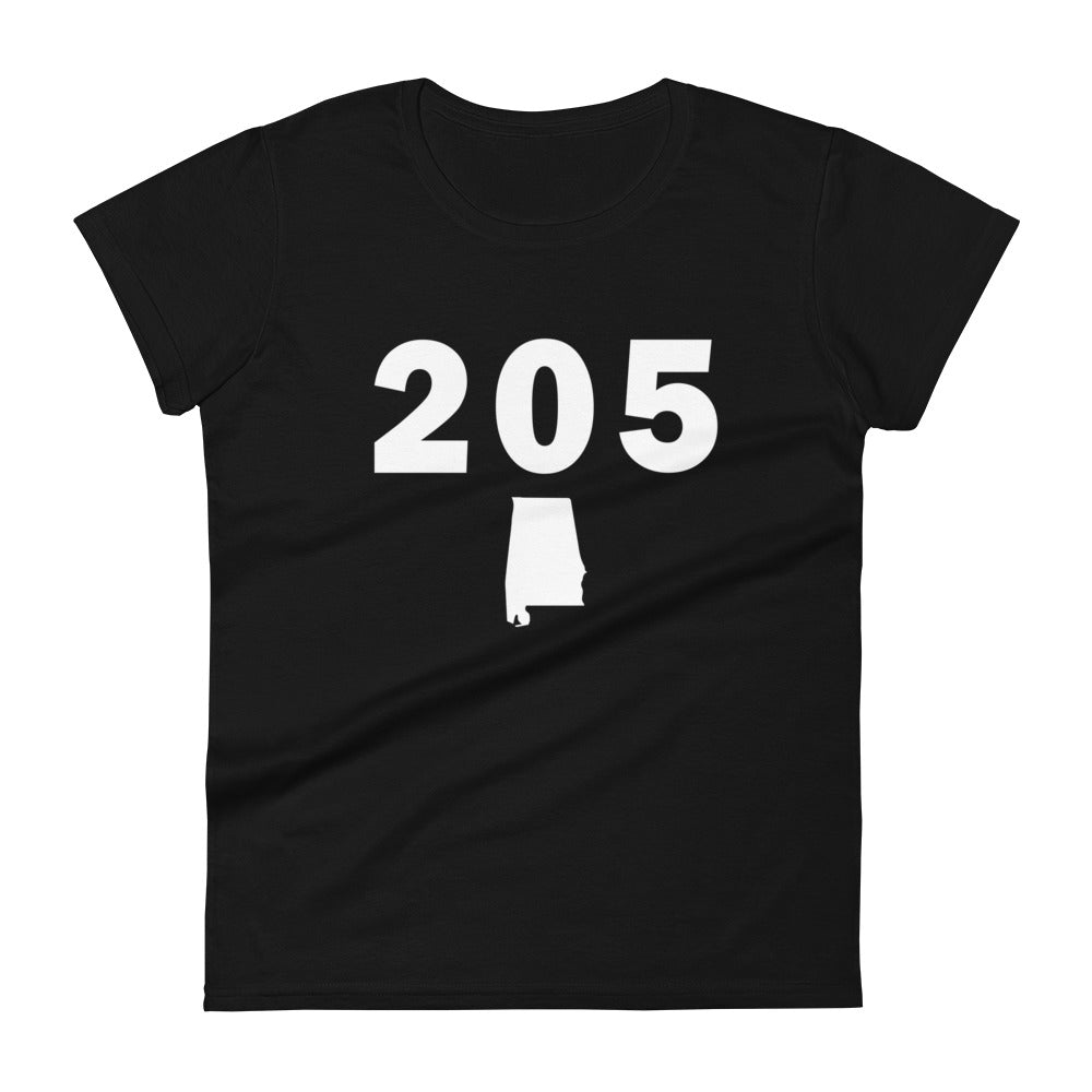 205 Area Code Women's Fashion Fit T Shirt