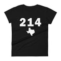214 Area Code Women's Fashion Fit T Shirt