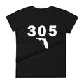 305 Area Code Women's Fashion Fit T Shirt