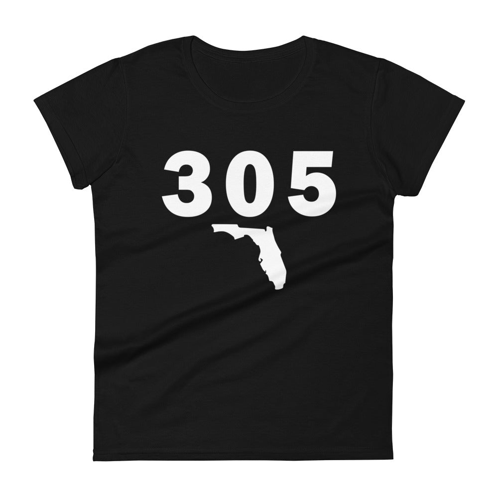 305 Area Code Women's Fashion Fit T Shirt