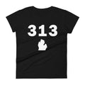 313 Area Code Women's Fashion Fit T Shirt