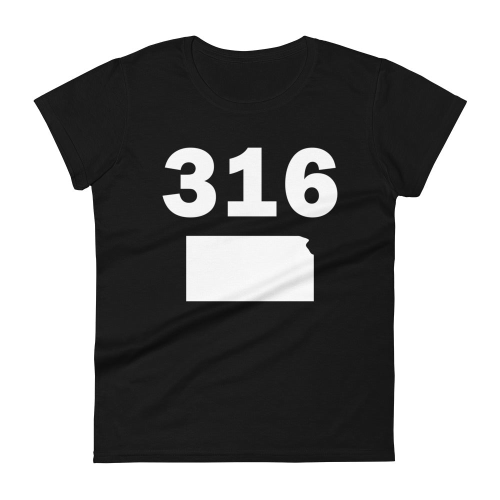 316 Area Code Women's Fashion Fit T Shirt