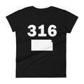 316 Area Code Women's Fashion Fit T Shirt