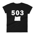 503 Area Code Women's Fashion Fit T Shirt