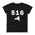 516 Area Code Women's Fashion Fit T Shirt