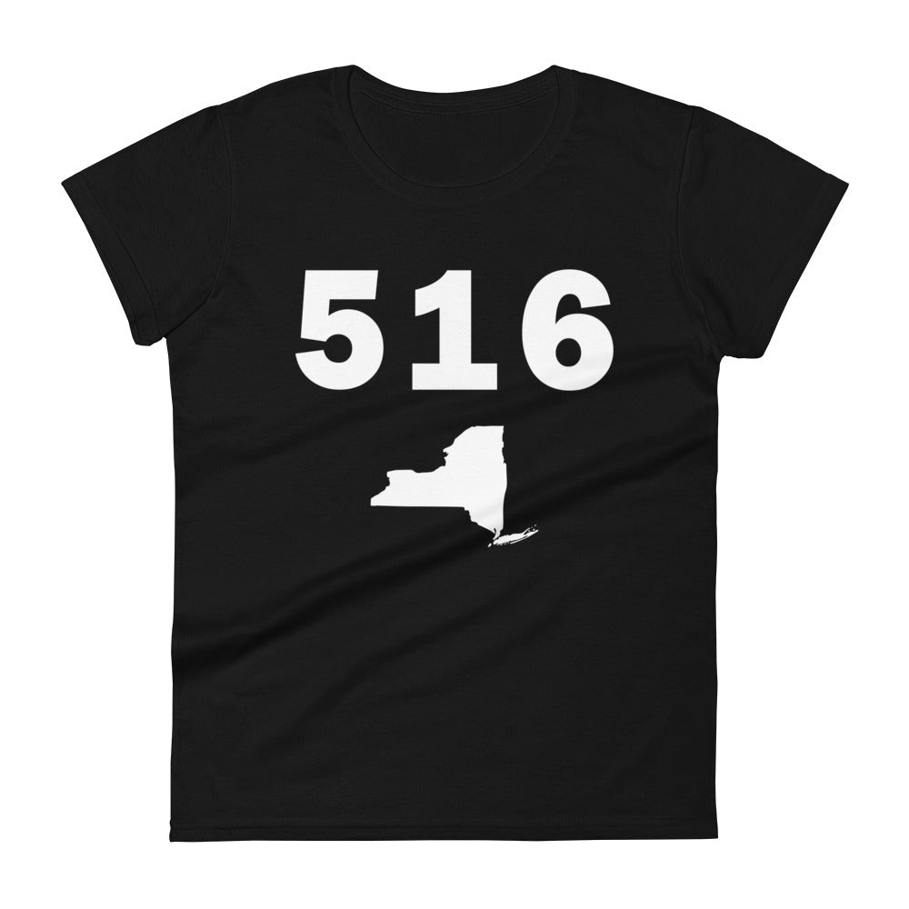 516 Area Code Women's Fashion Fit T Shirt