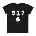 517 Area Code Women's Fashion Fit T Shirt