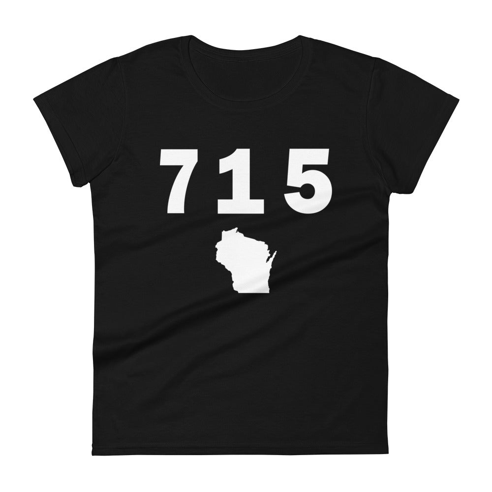 715 Area Code Women's Fashion Fit T Shirt