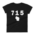 715 Area Code Women's Fashion Fit T Shirt