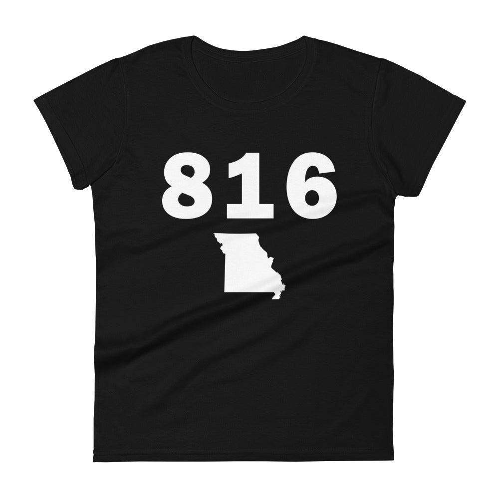 816 Area Code Women's Fashion Fit T Shirt
