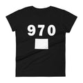 970 Area Code Women's Fashion Fit T Shirt