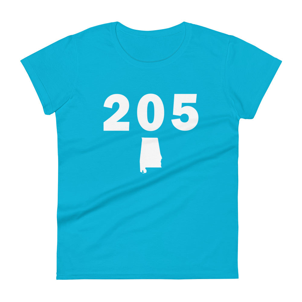 205 Area Code Women's Fashion Fit T Shirt