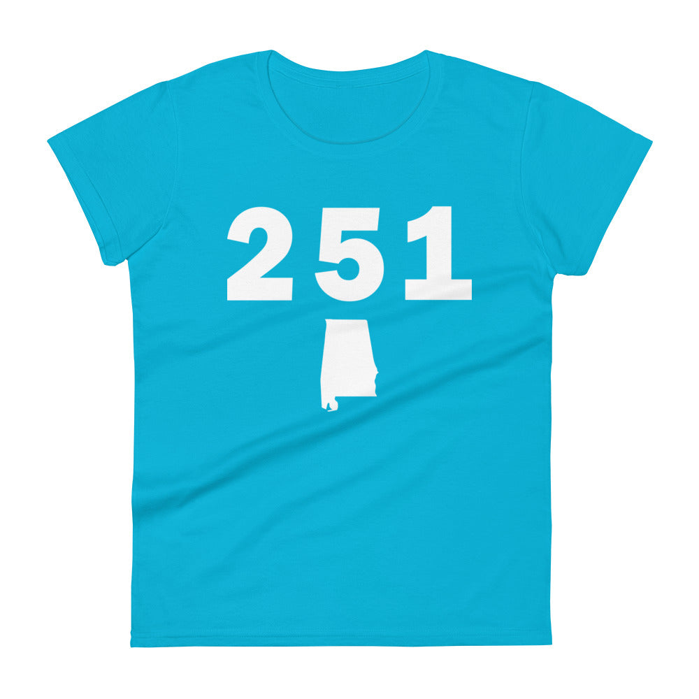 251 Area Code Women's Fashion Fit T Shirt