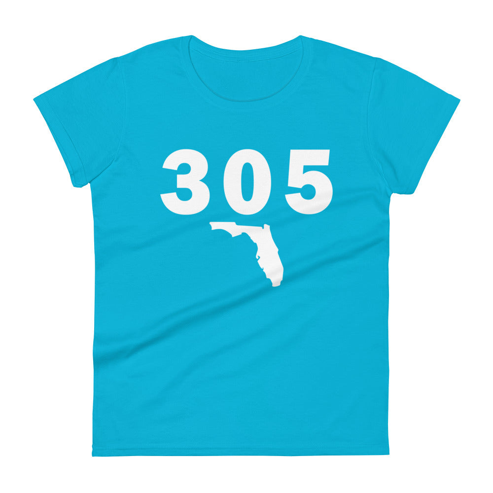 305 Area Code Women's Fashion Fit T Shirt