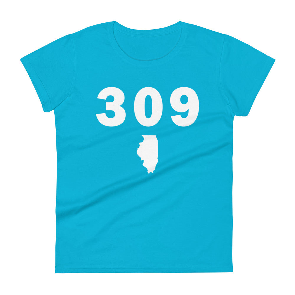309 Area Code Women's Fashion Fit T Shirt