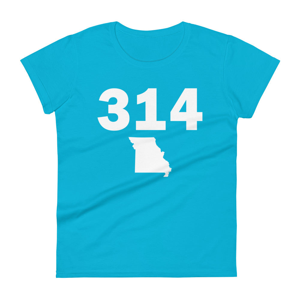 314 Area Code Women's Fashion Fit T Shirt