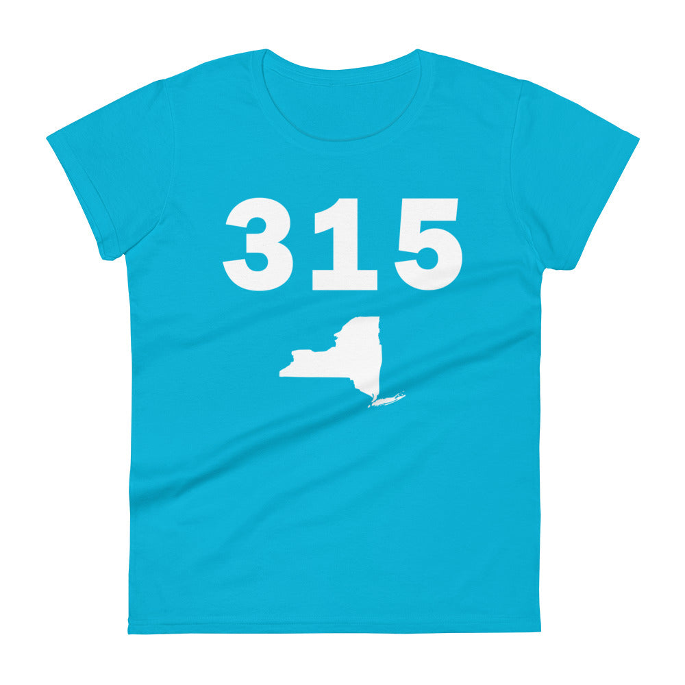 315 Area Code Women's Fashion Fit T Shirt