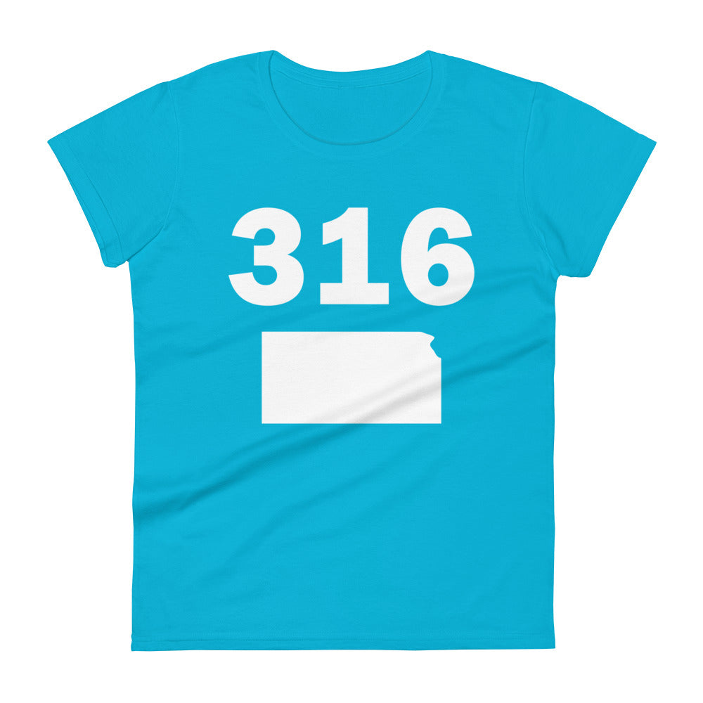 316 Area Code Women's Fashion Fit T Shirt