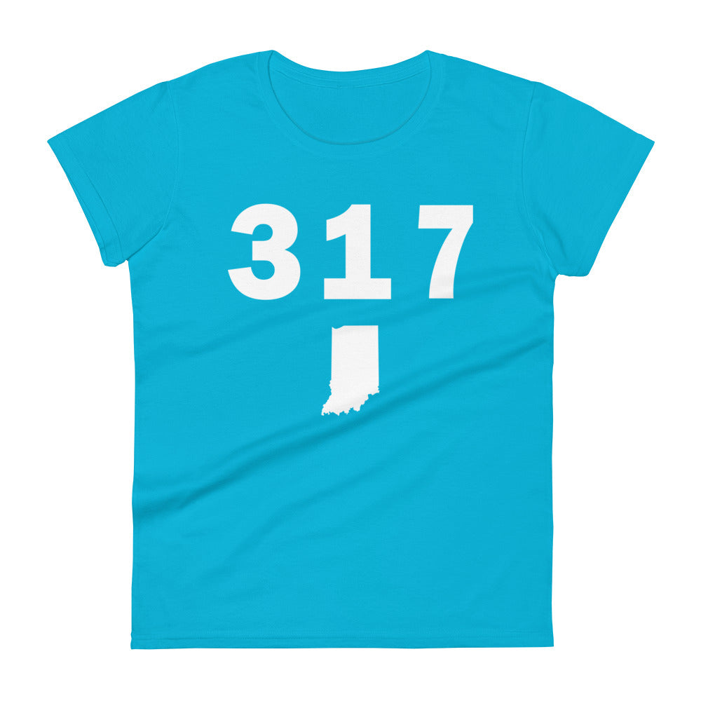 317 Area Code Women's Fashion Fit T Shirt