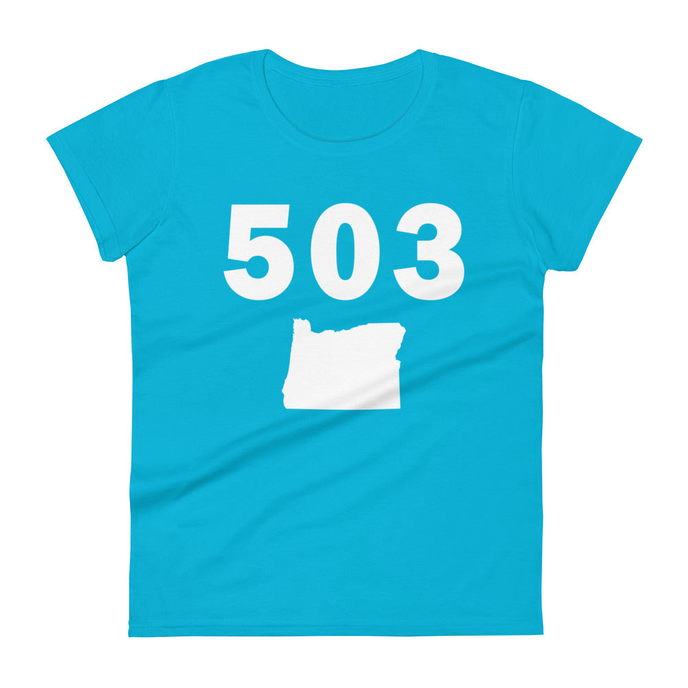 503 Area Code Women's Fashion Fit T Shirt