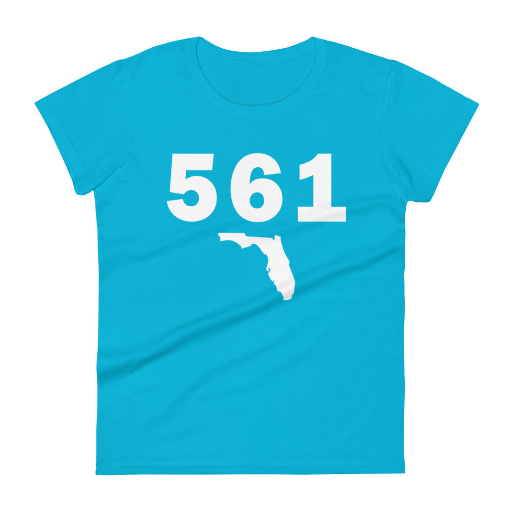 561 Area Code Women's Fashion Fit T Shirt