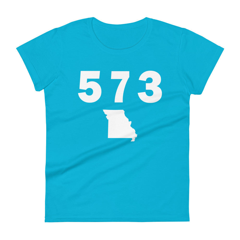 573 Area Code Women's Fashion Fit T Shirt
