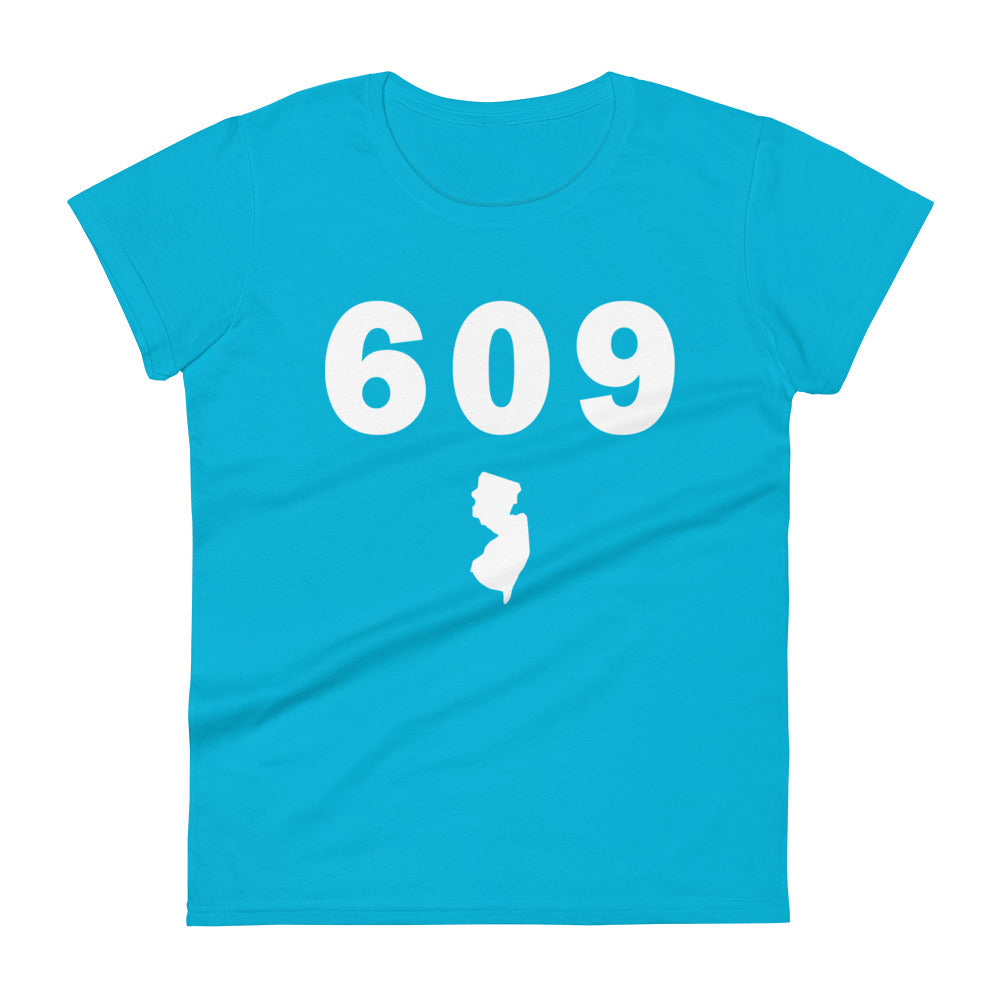 609 Area Code Women's Fashion Fit T Shirt