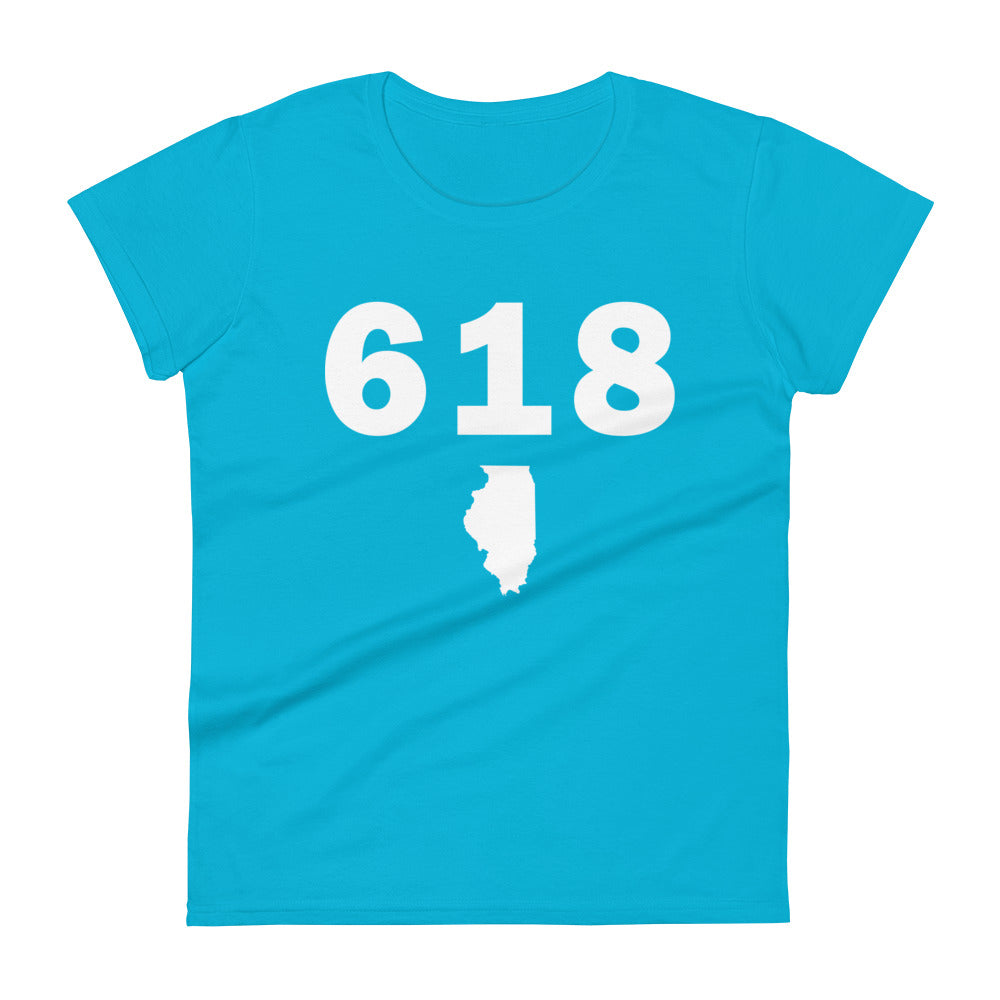 618 Area Code Women's Fashion Fit T Shirt