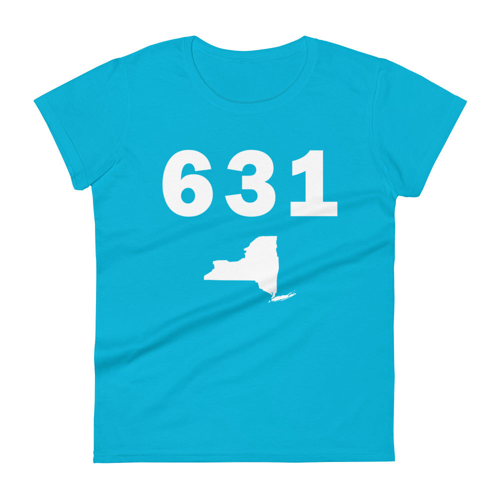 631 Area Code Women's Fashion Fit T Shirt
