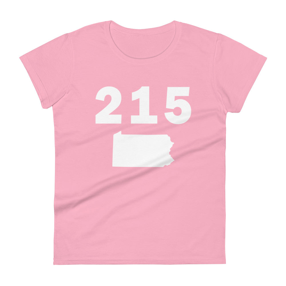 215 Area Code Women's Fashion Fit T Shirt